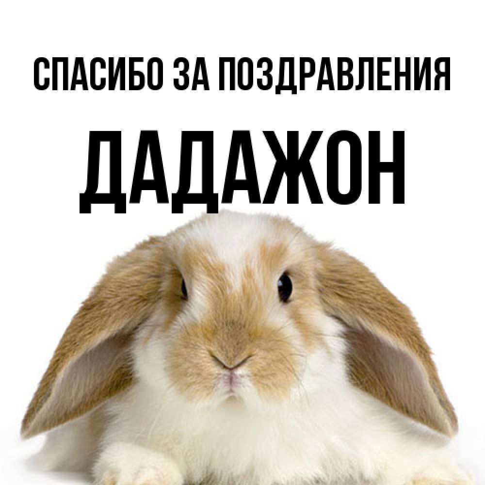 Открытка  с именем. Дадажон, Спасибо за поздравления  