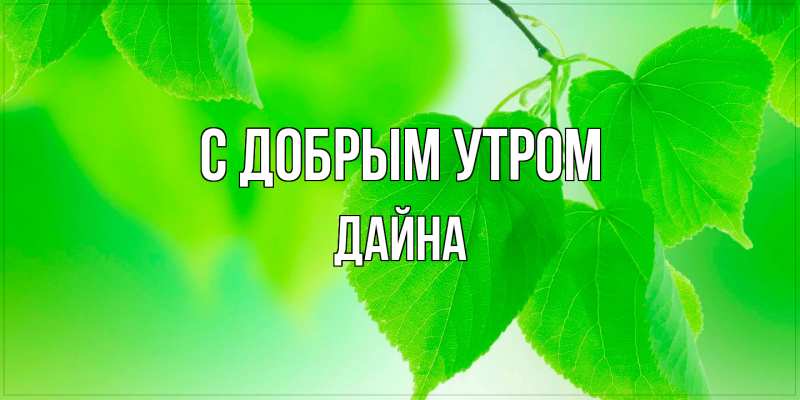 Картинка С добрым утром, Дайна