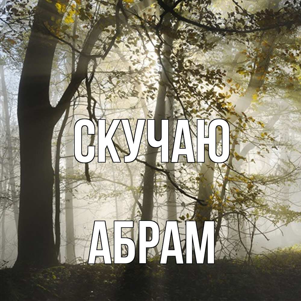 Открытка  с именем. Абрам, Скучаю  