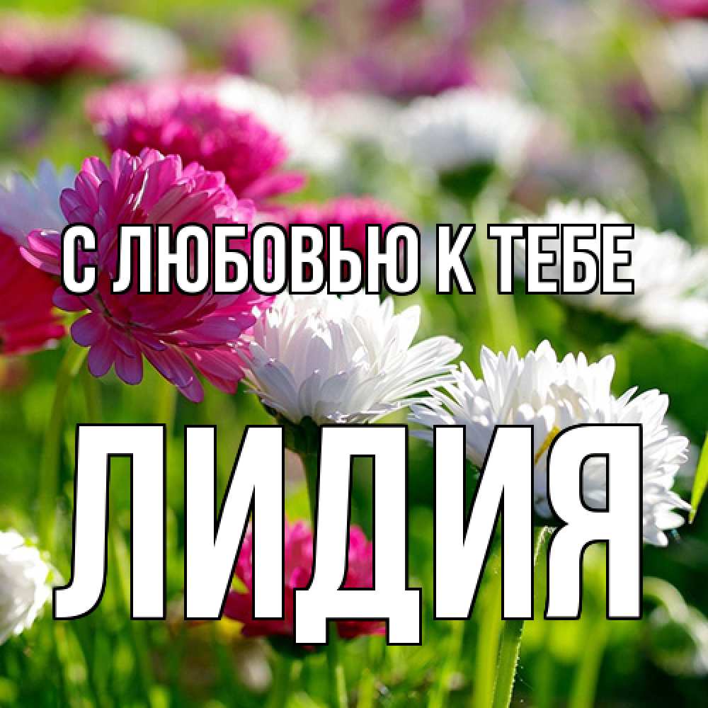 Открытка  с именем. лидия, С любовью к тебе  