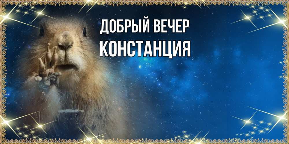 Открытка  с именем. Констанция, Добрый вечер  