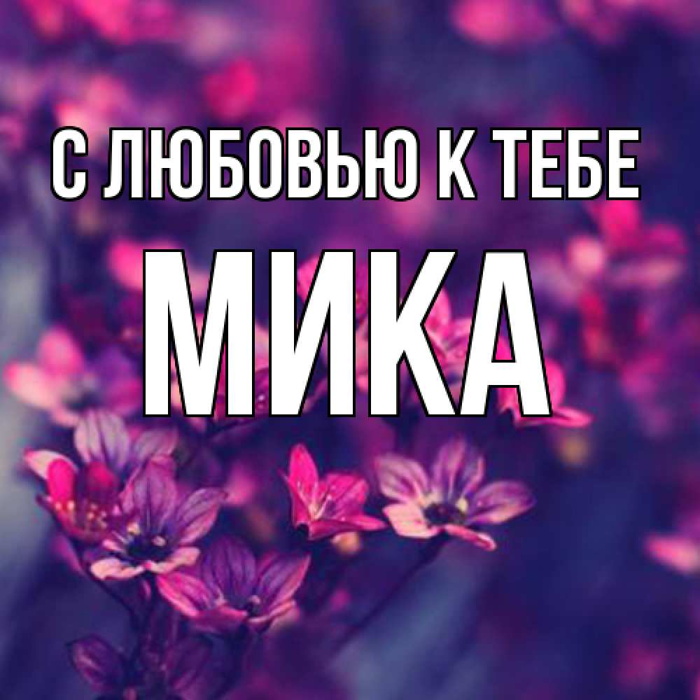Открытка  с именем. мика, С любовью к тебе  