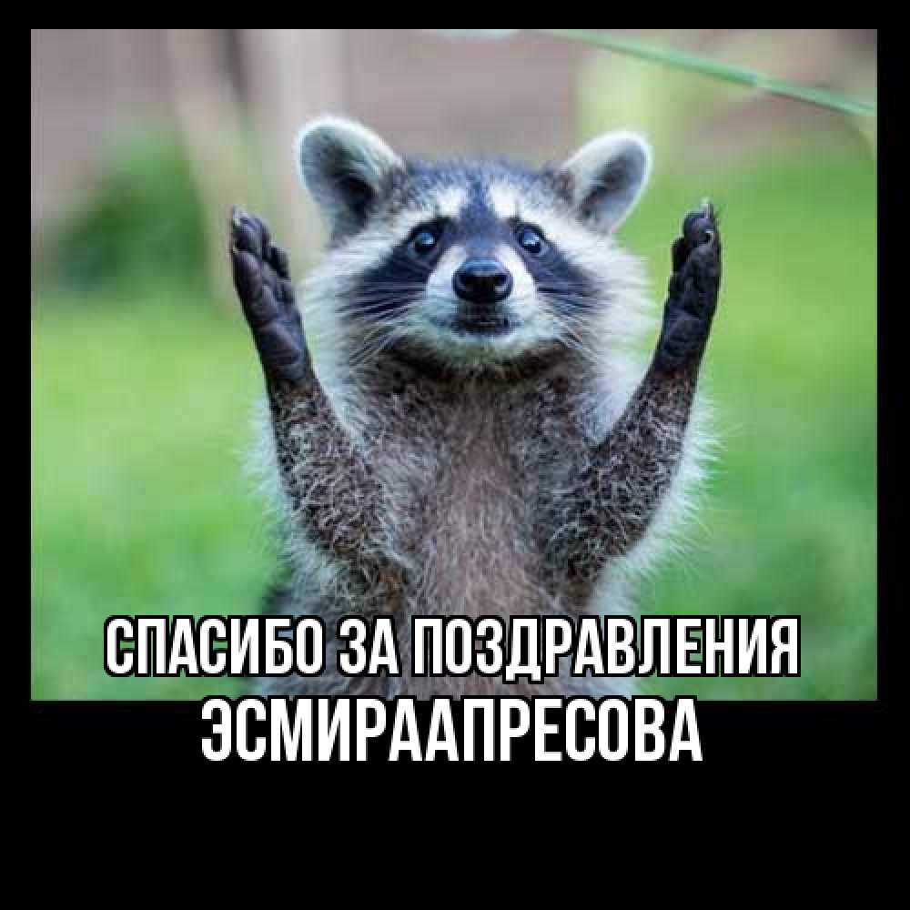 Открытка  с именем. ЭсмираАпресова, Спасибо за поздравления  