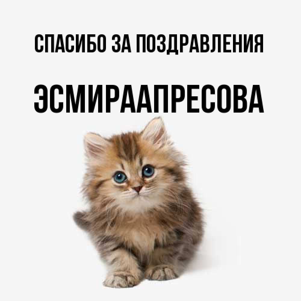 Открытка  с именем. ЭсмираАпресова, Спасибо за поздравления  