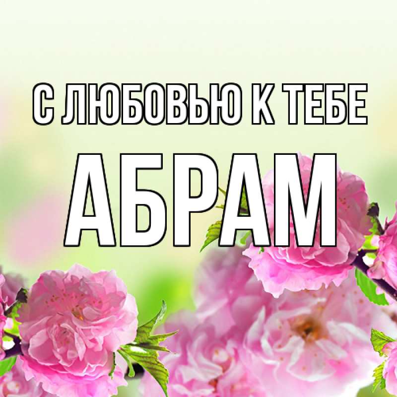 Картинка С любовью к тебе, Абрам