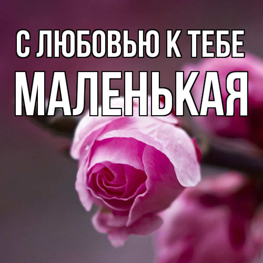 Открытка  с именем. Маленькая, С любовью к тебе  