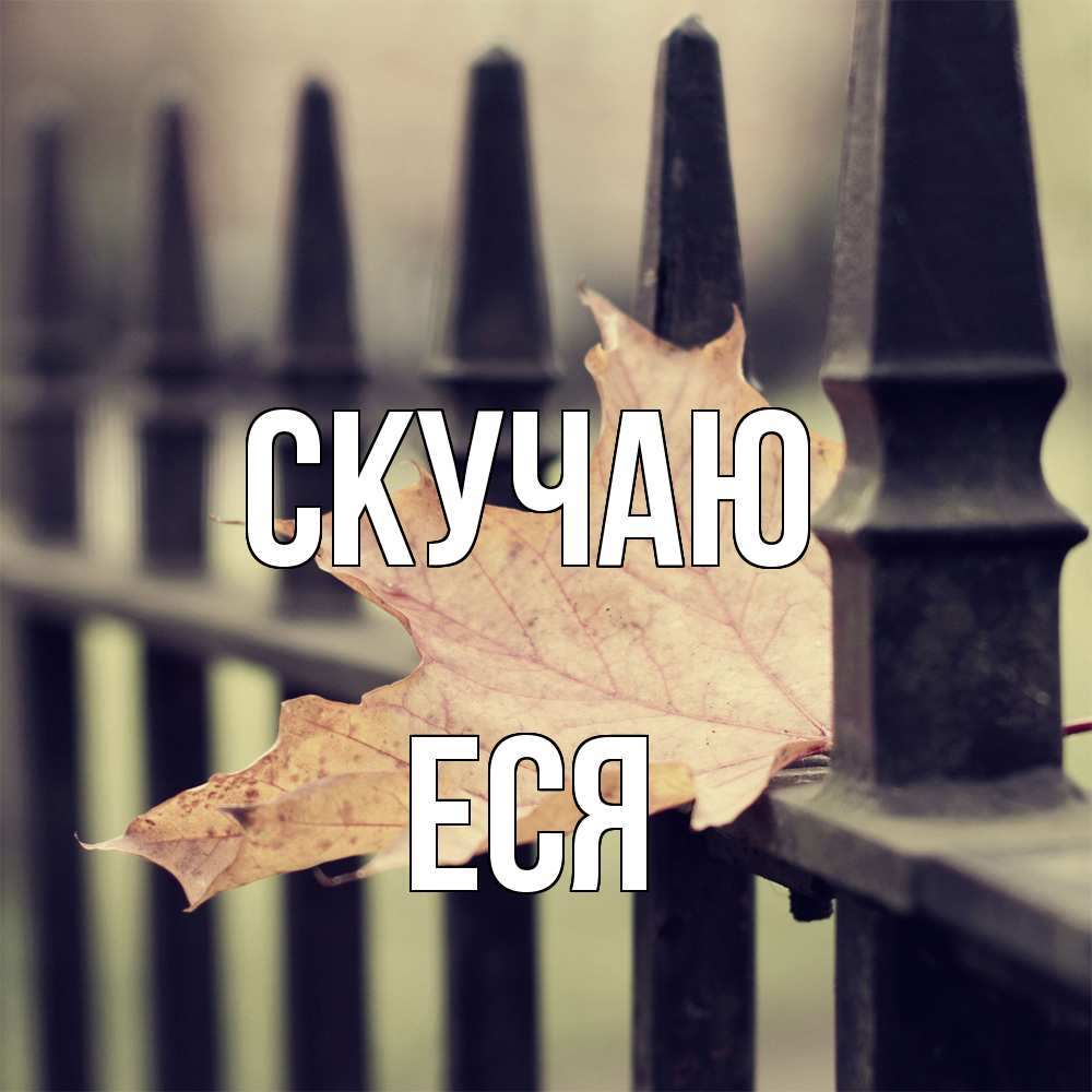 Открытка  с именем. Еся, Скучаю  