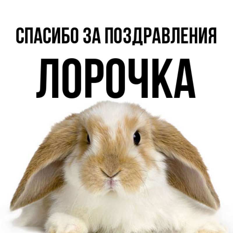 Картинка Спасибо за поздравления, Лорочка
