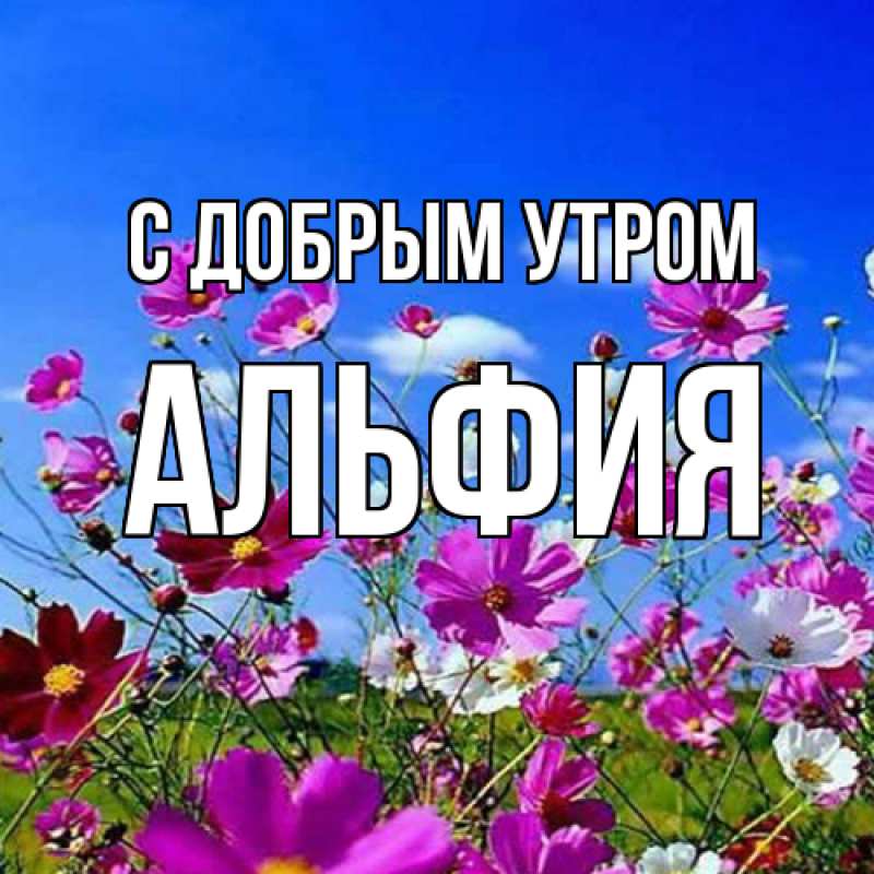 Открытка с именем, Альфия, С добрым утром