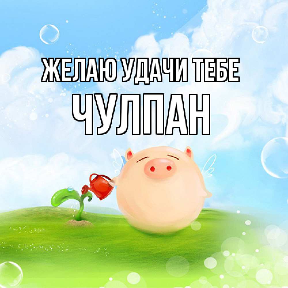 Открытка  с именем. Чулпан, Желаю удачи тебе  
