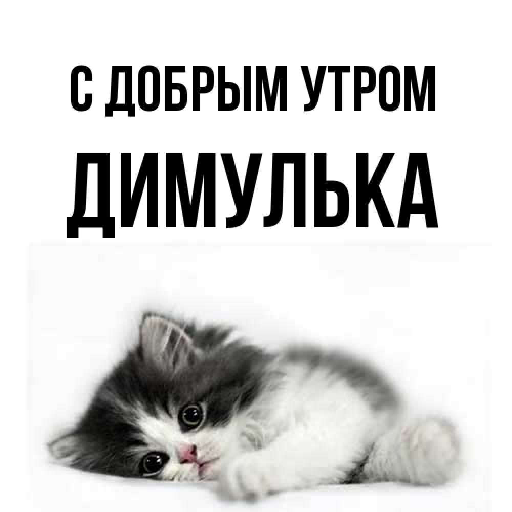 Открытка  с именем. Димулька, С добрым утром  