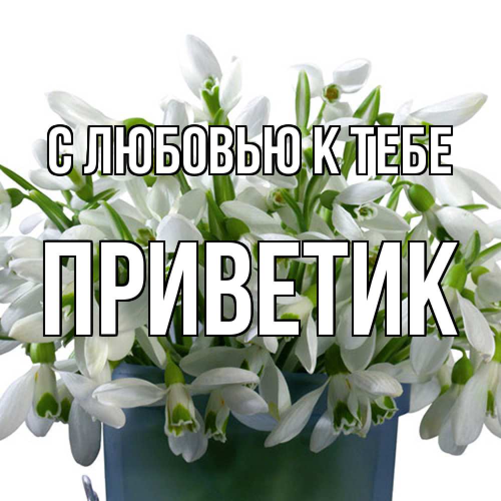 Открытка  с именем. приветик, С любовью к тебе  