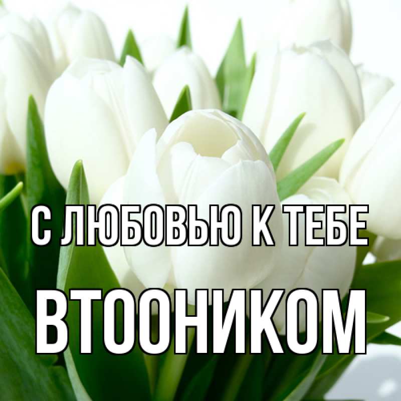 Открытка с именем, Втооником, С любовью к тебе