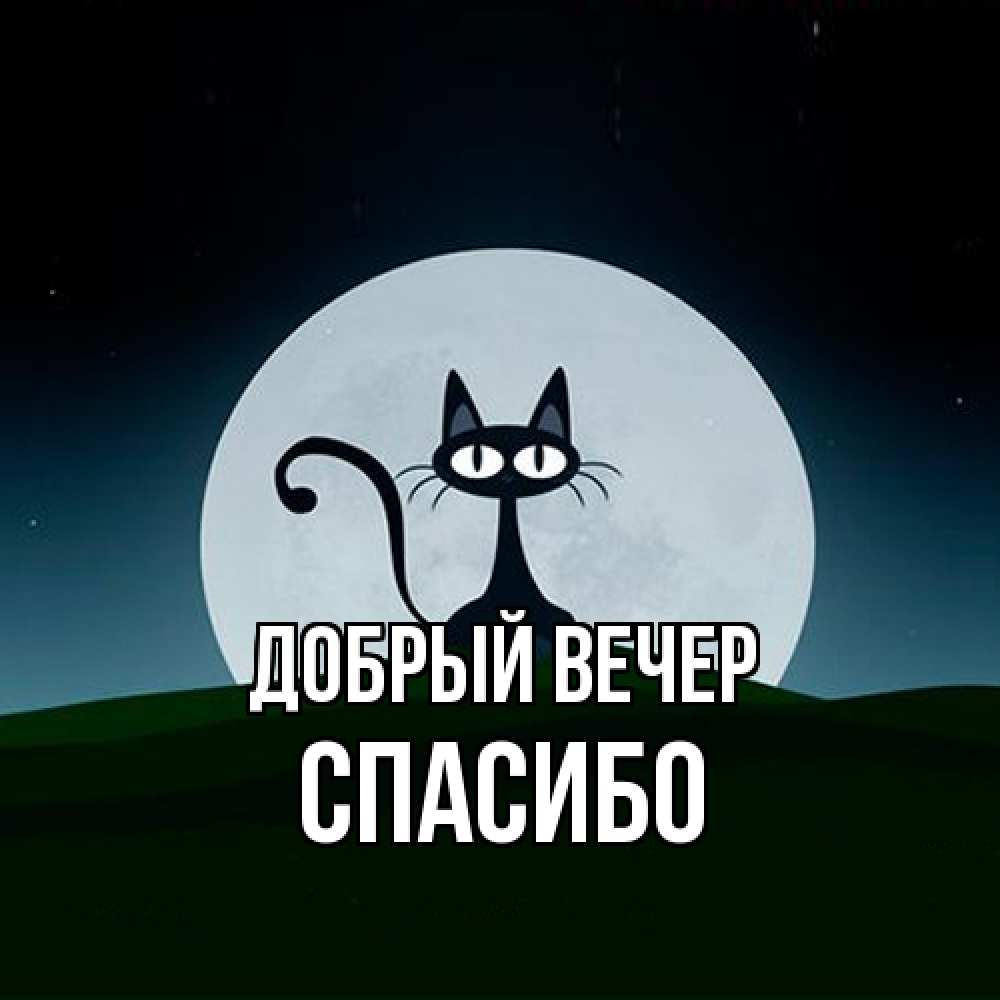 Открытка  с именем. СПАСИБО, Добрый вечер  