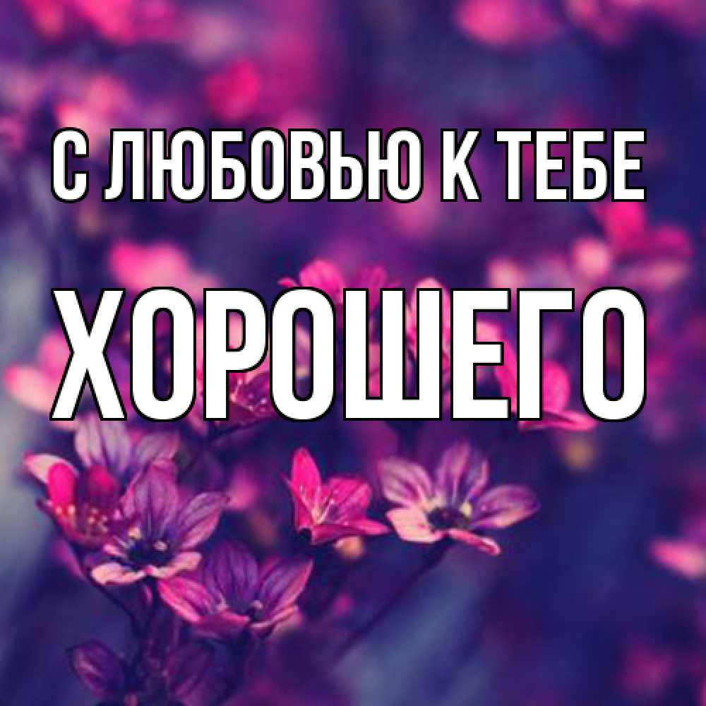 Открытка  с именем. Хорошего, С любовью к тебе  