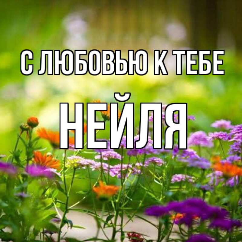 Открытка с именем, Нейля, С любовью к тебе