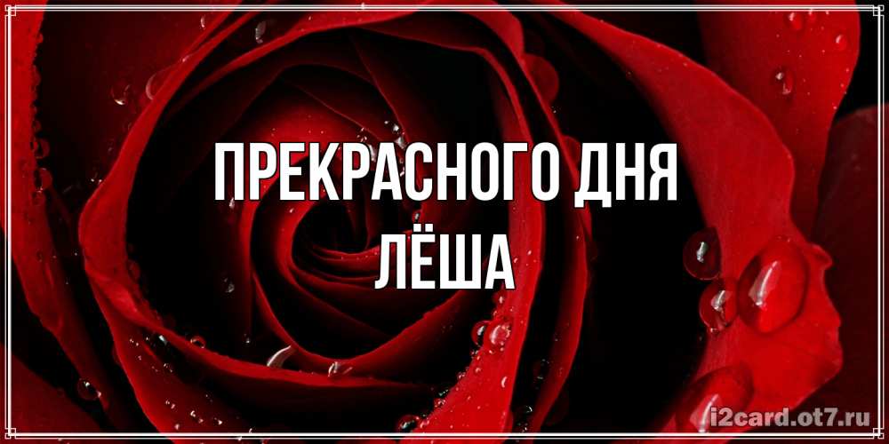 Открытка  с именем. Лёша, Прекрасного дня  