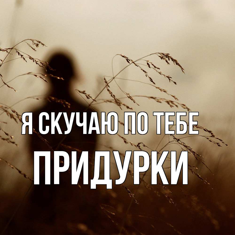 Открытка  с именем. Придурки, Я скучаю по тебе  