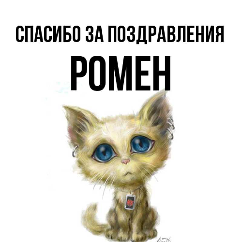 Картинка Спасибо за поздравления, Ромен