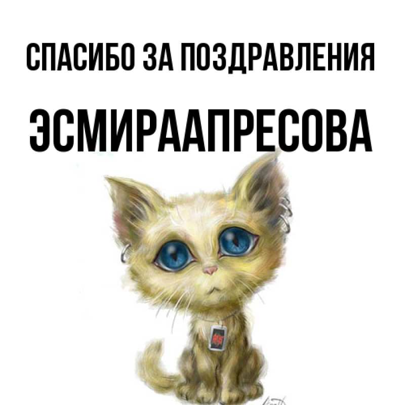 Картинка Спасибо за поздравления, ЭсмираАпресова