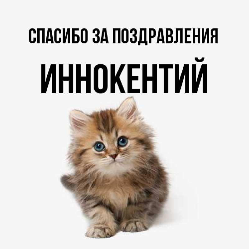 Картинка Спасибо за поздравления, Иннокентий