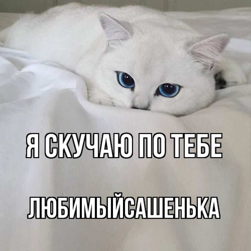 Открытка с именем, Любимыйсашенька, Я скучаю по тебе