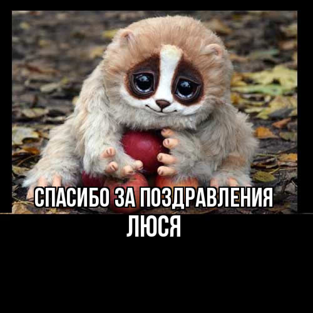 Открытка  с именем. Люся, Спасибо за поздравления  