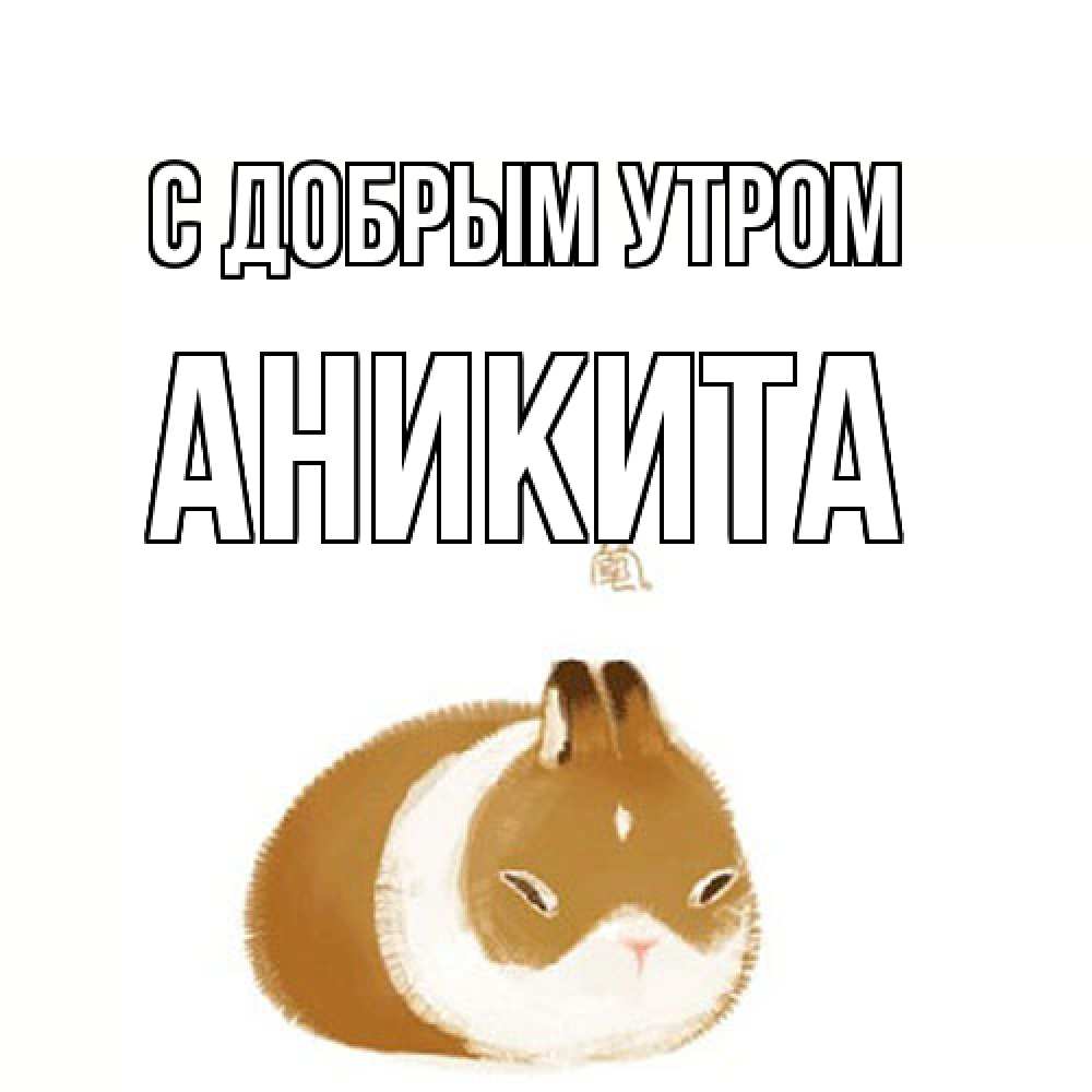 Открытка  с именем. Аникита, С добрым утром  