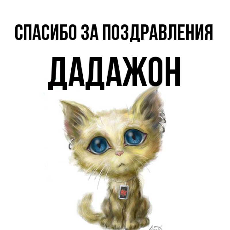 Картинка Спасибо за поздравления, Дадажон