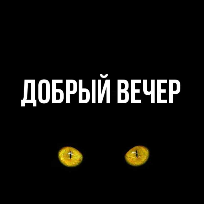 Открытка с подписью, открытка-бесплатно, Добрый вечер