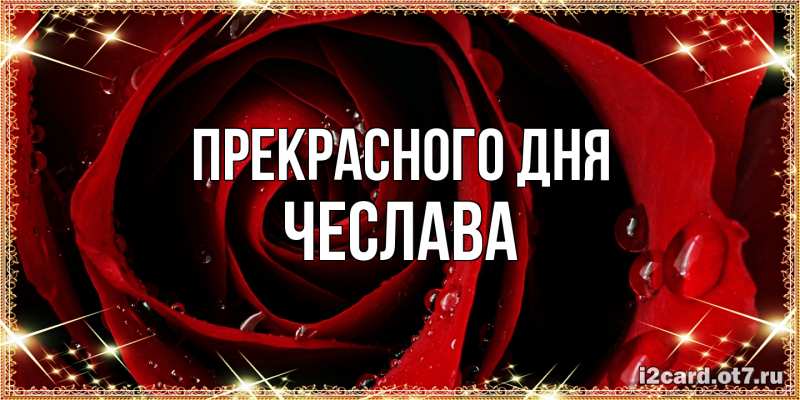 Открытка с именем, Чеслава, Прекрасного дня