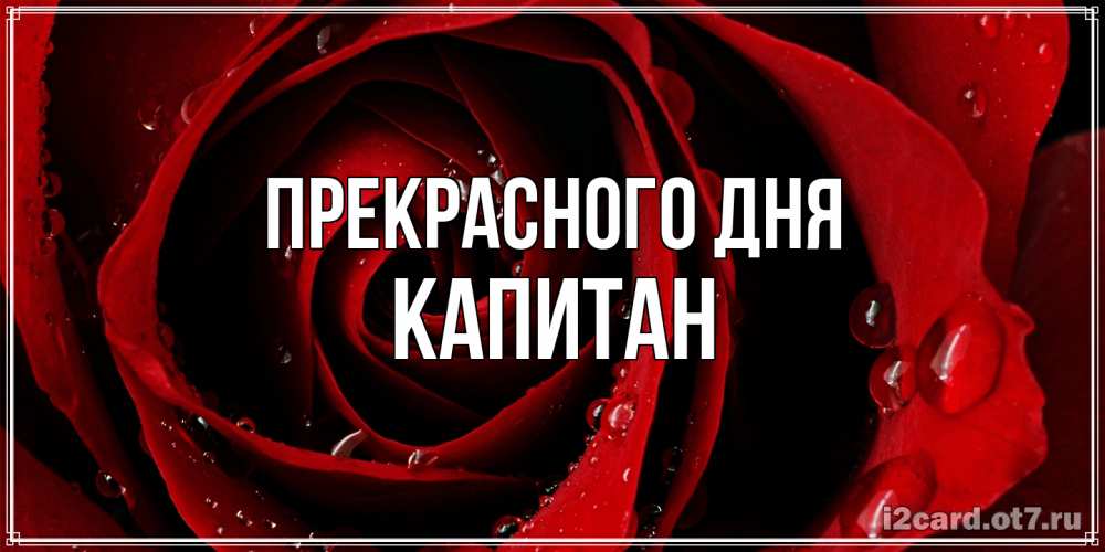 Открытка  с именем. Капитан, Прекрасного дня  