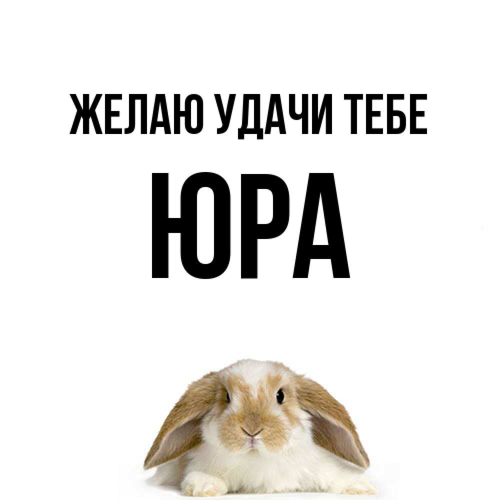 Открытка  с именем. ЮРА, Желаю удачи тебе  