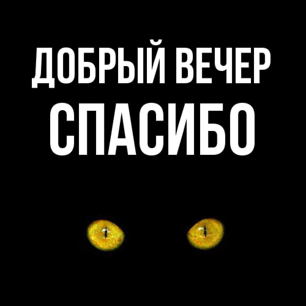 Открытка  с именем. СПАСИБО, Добрый вечер  