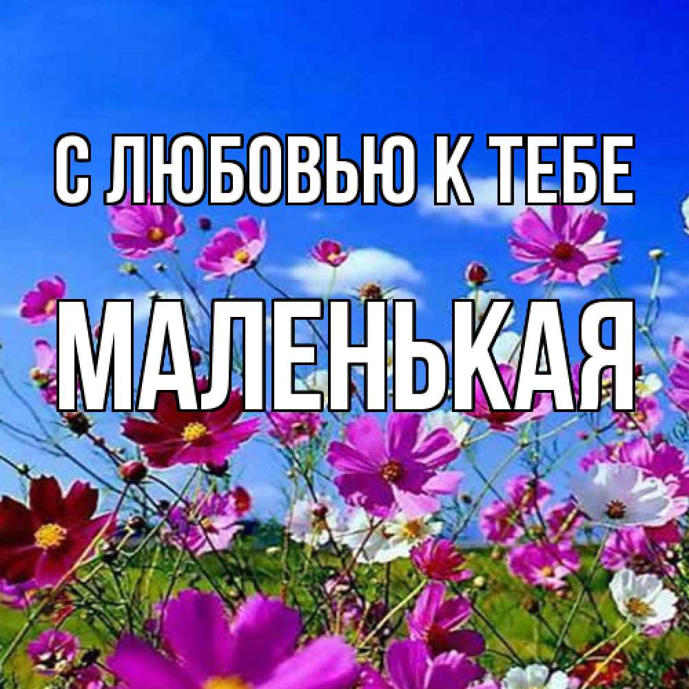 Открытка  с именем. Маленькая, С любовью к тебе  