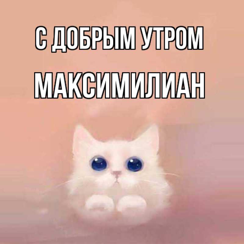Картинка С добрым утром, Максимилиан