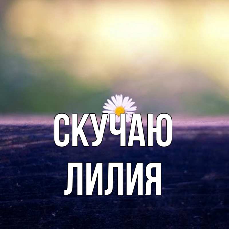 Картинка Скучаю, Лилия