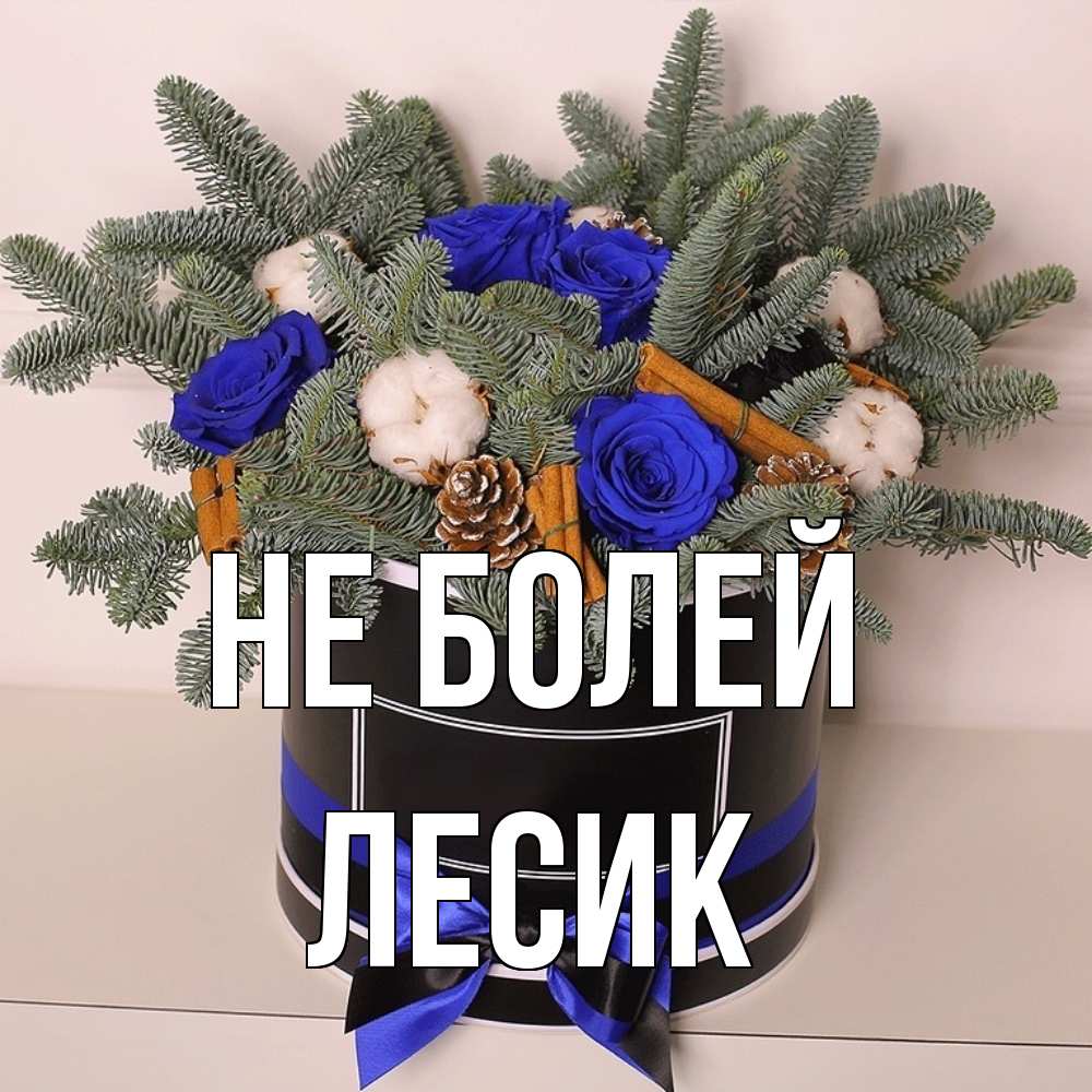 Открытка  с именем. Лесик, Не болей  