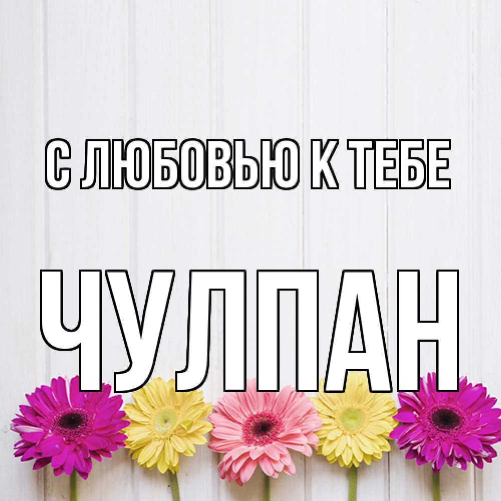 Открытка  с именем. Чулпан, С любовью к тебе  