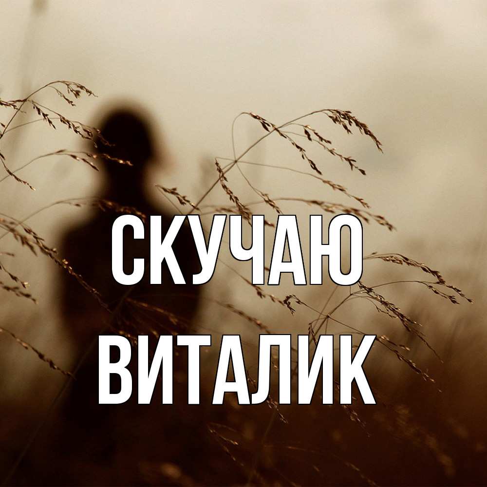 Открытка  с именем. Виталик, Скучаю  