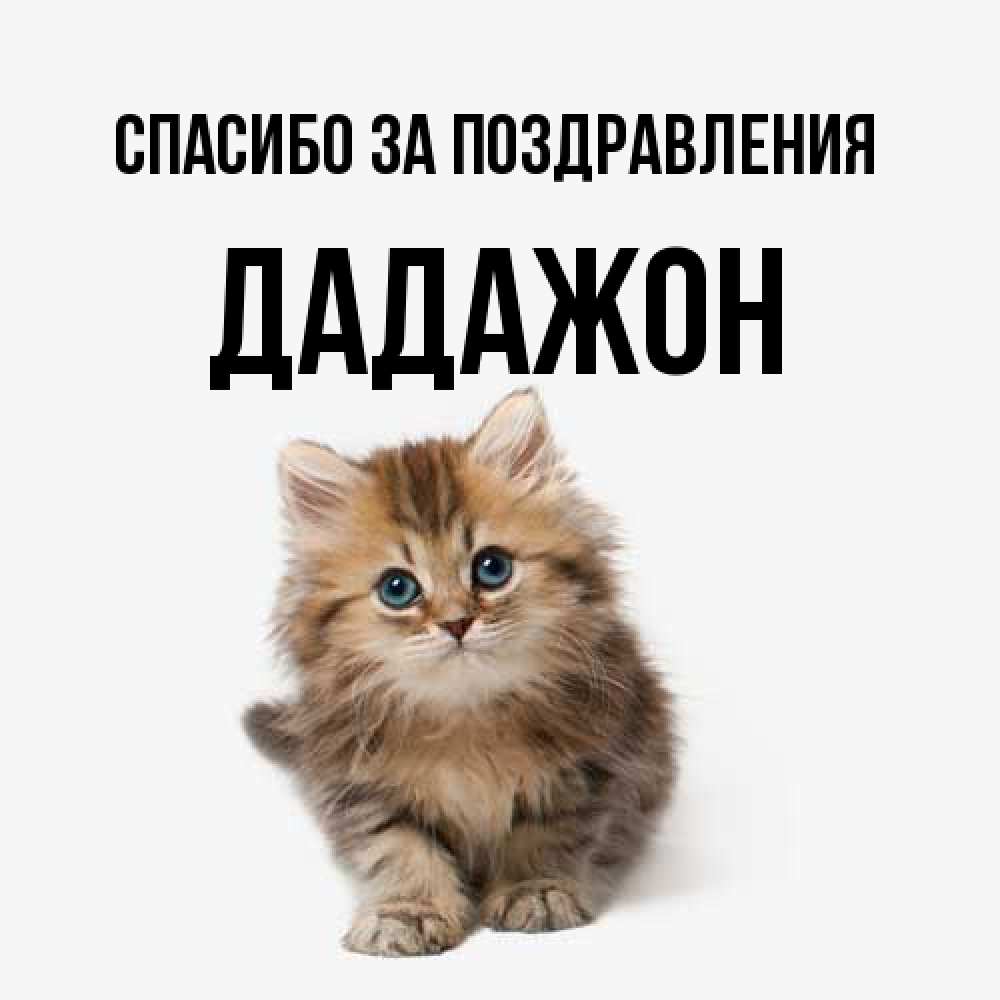 Открытка  с именем. Дадажон, Спасибо за поздравления  