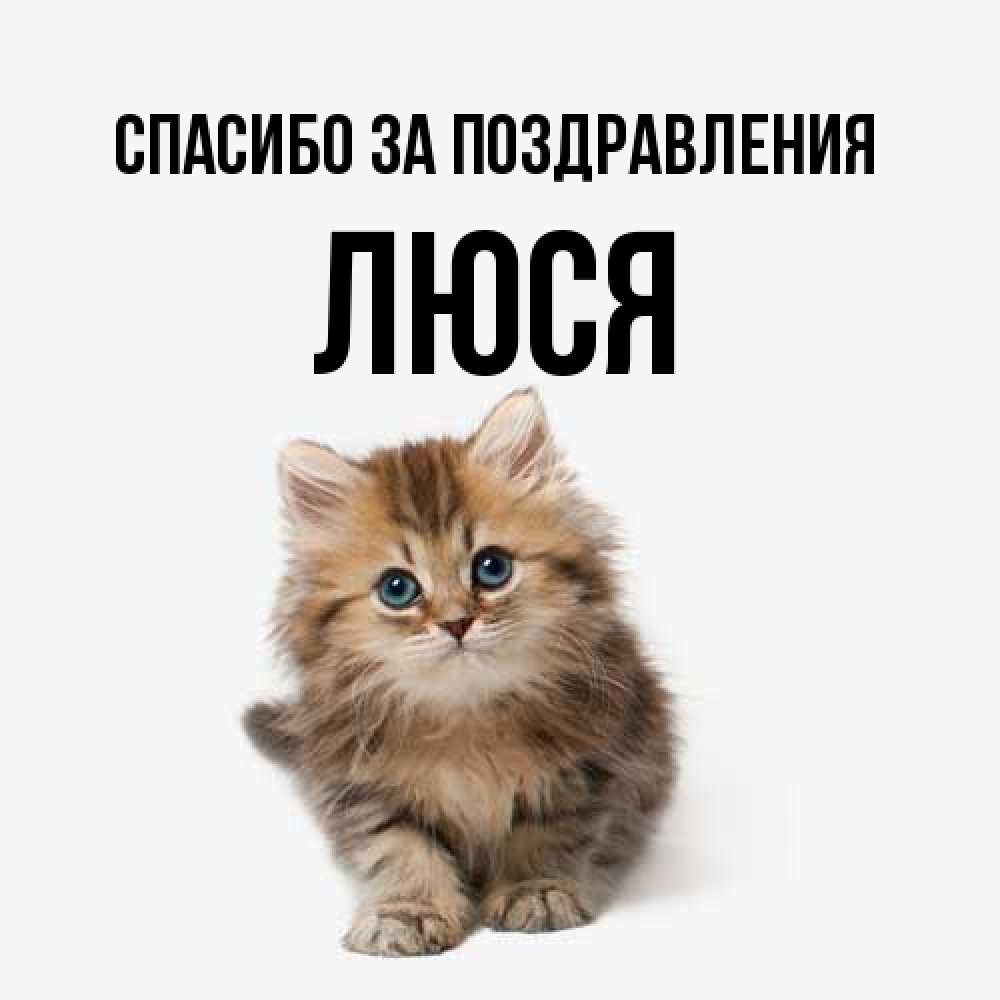 Открытка  с именем. Люся, Спасибо за поздравления  