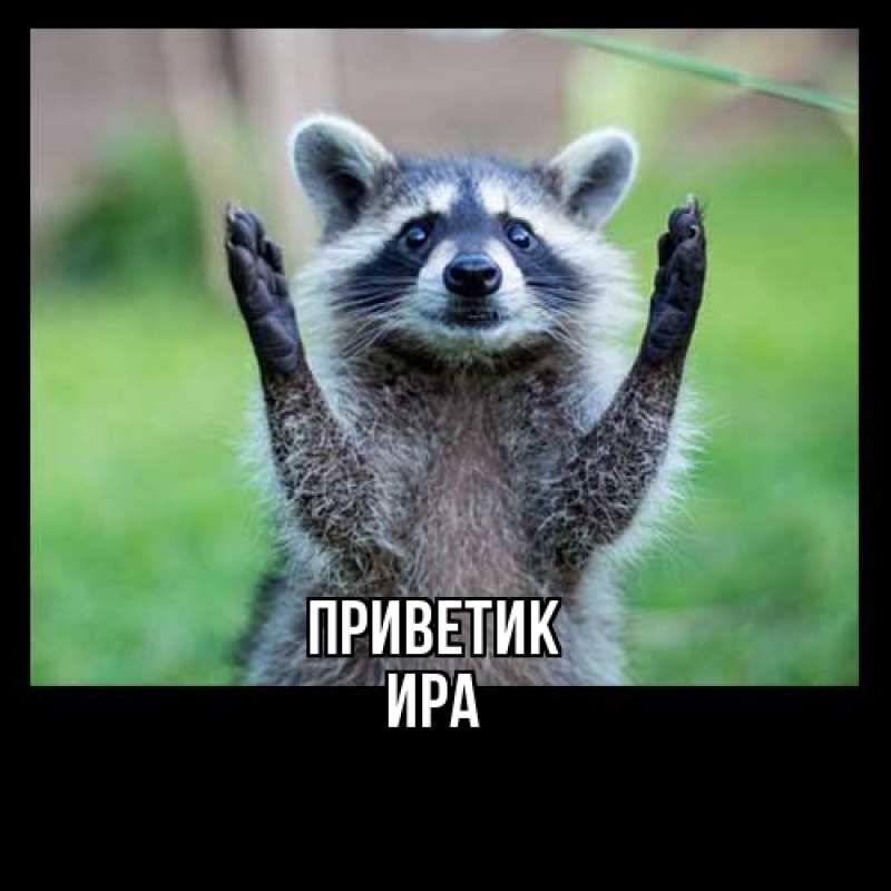 Открытка с именем, Ира, приветик