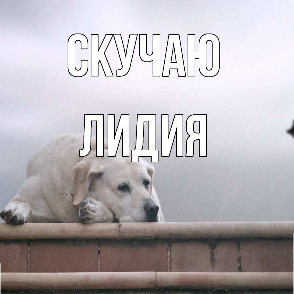 Открытка  с именем. лидия, Скучаю  