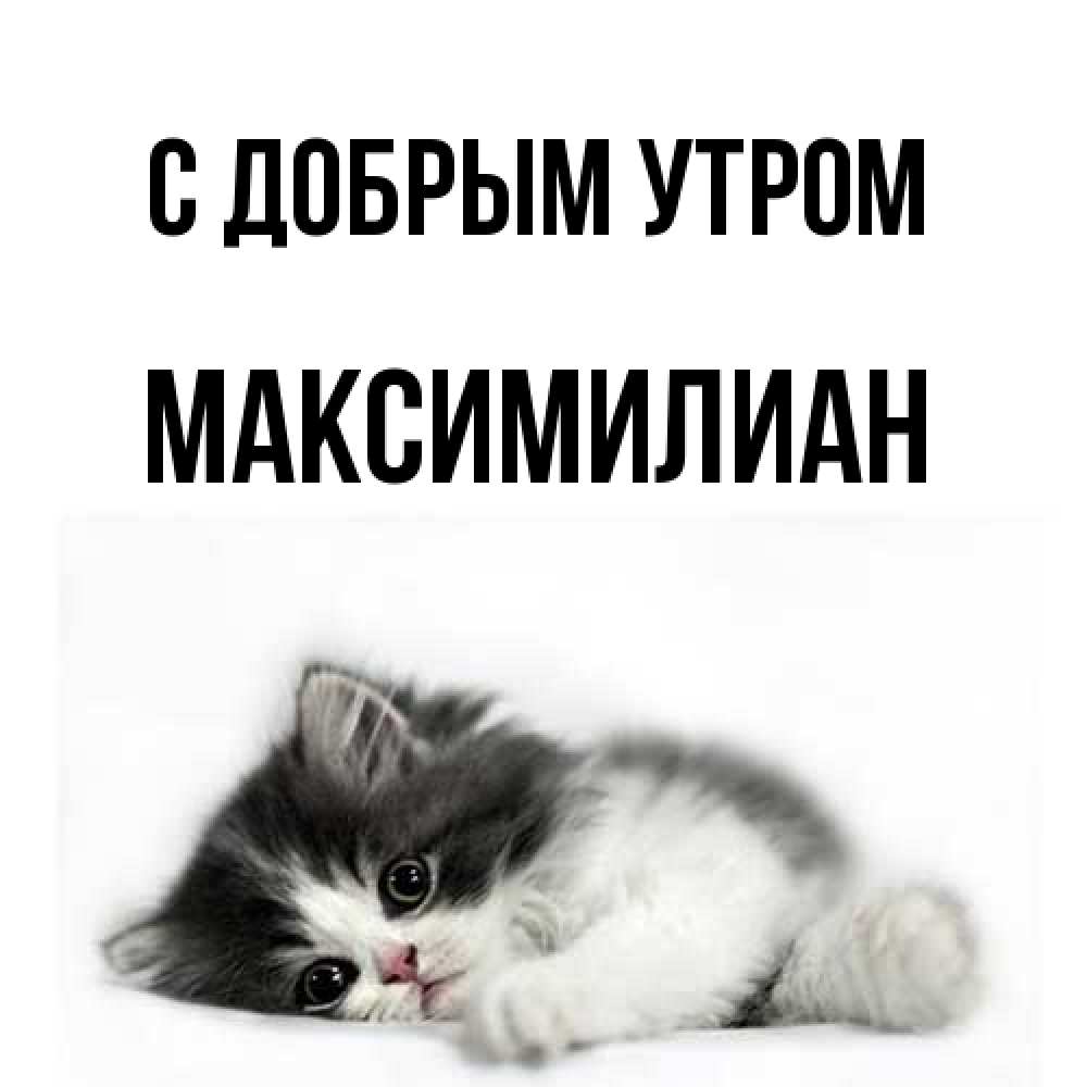Открытка  с именем. Максимилиан, С добрым утром  