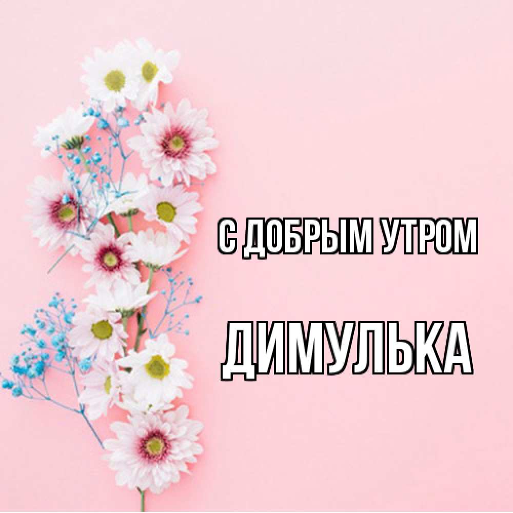 Открытка  с именем. Димулька, С добрым утром  