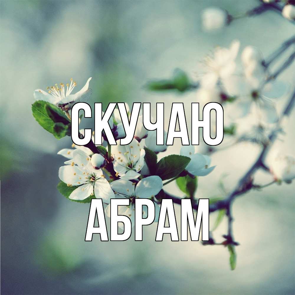 Открытка  с именем. Абрам, Скучаю  