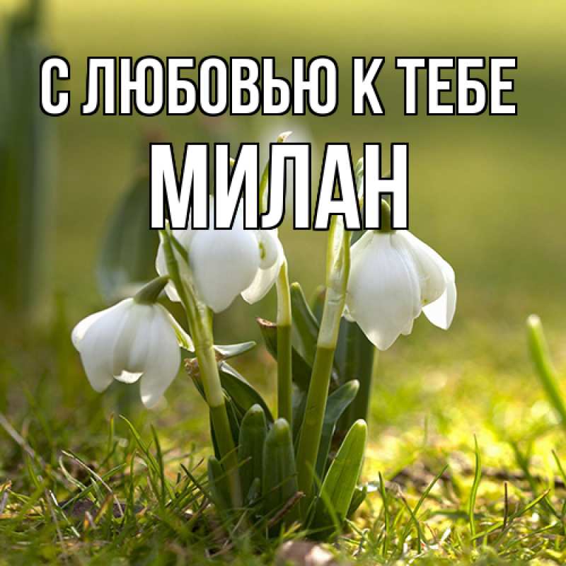 Открытка с именем, Милан, С любовью к тебе