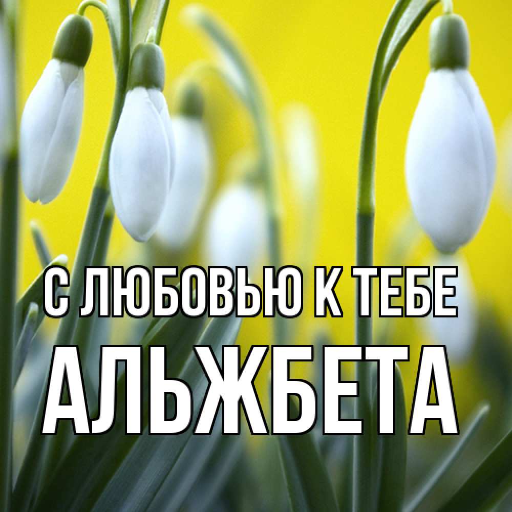 Открытка  с именем. Альжбета, С любовью к тебе  
