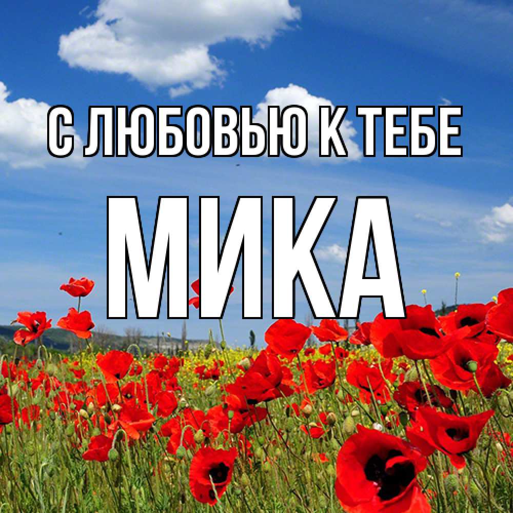 Открытка  с именем. мика, С любовью к тебе  